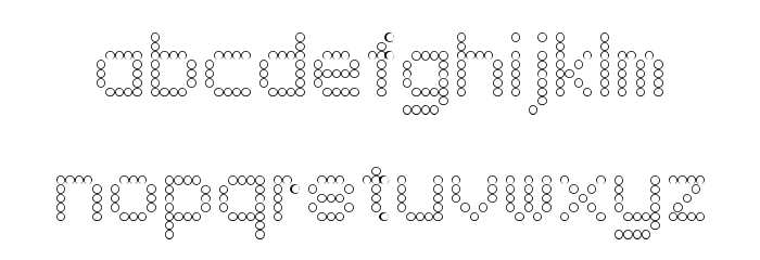 Circle Outline Regular Font LOWERCASE