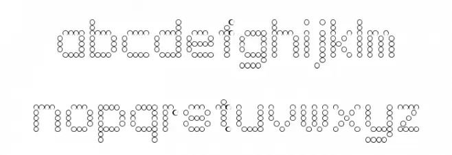 Circle Outline Regular خط أحرف صغيرة