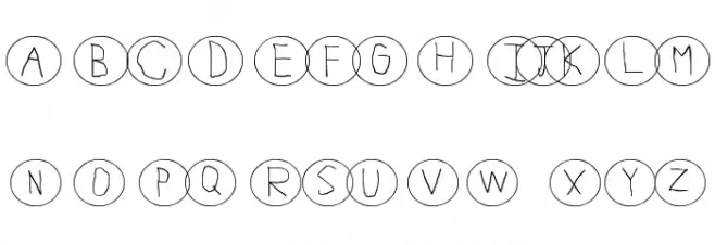 Circle The Letters Fuentes MAYÚSCULAS