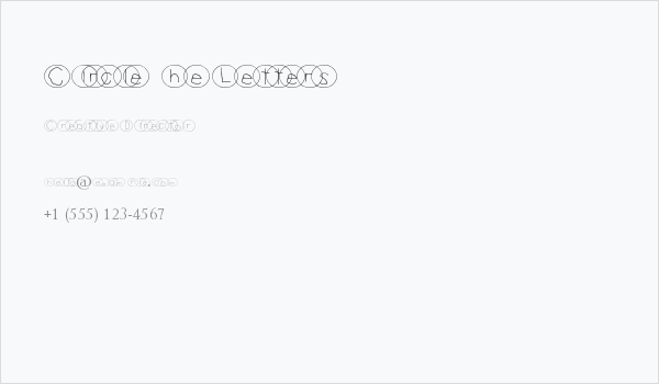 Circle The Letters Business Card