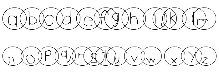 Circle The Letters Font LOWERCASE