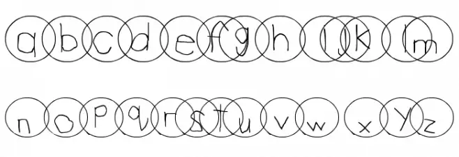 Circle The Letters Schriftart Kleinbuchstaben
