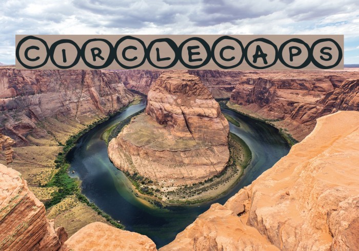 CircleCaps Font examples