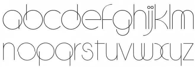 CircleD Schriftart Kleinbuchstaben