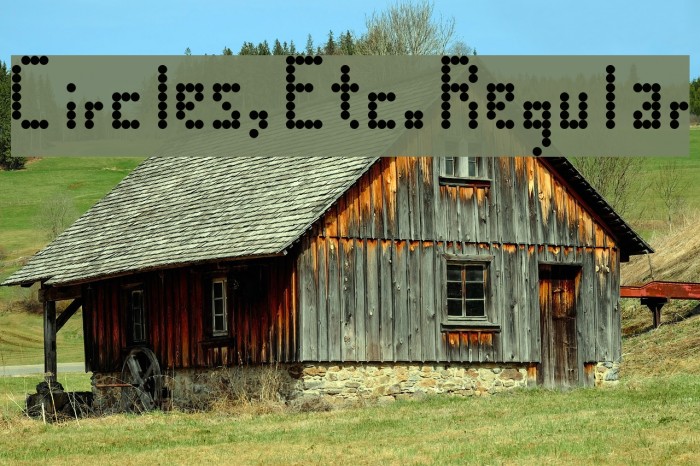Circles, Etc. Regular Font examples