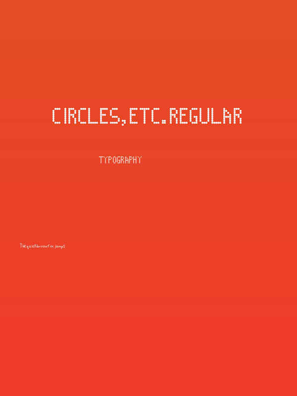 Circles, Etc. Regular Poster