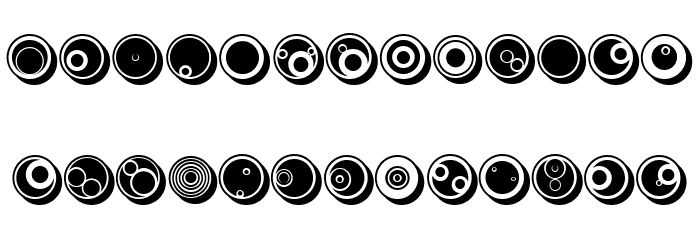 Circles Regular Font LOWERCASE