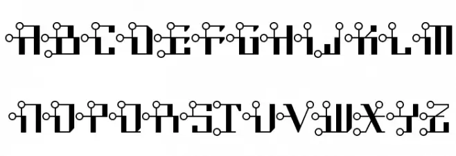 Circuit Bored NF フォント 大文字