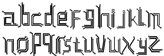 Circuit board Font Litere mici