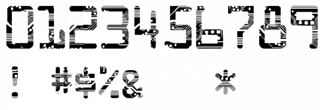 Circuit Schriftart Anderer Schreiben