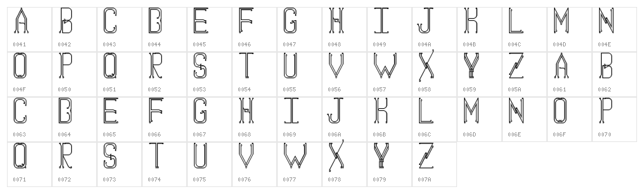 Circuitboard Regular Character Map