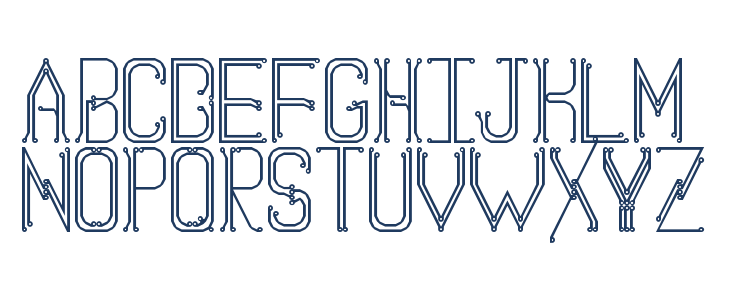 Circuitboard Regular Lowercase