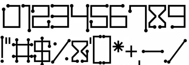 Circuitboard Font OTHER CHARS