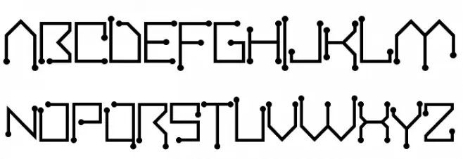 Circuitboard 字体 大写