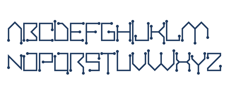 Circuitboard Lowercase