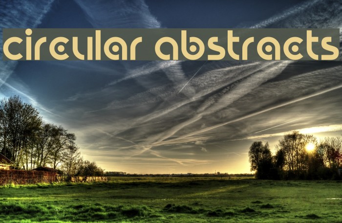 Circular Abstracts Font examples