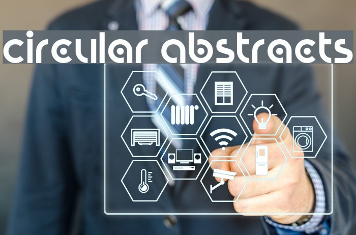 Circular Abstracts Font examples