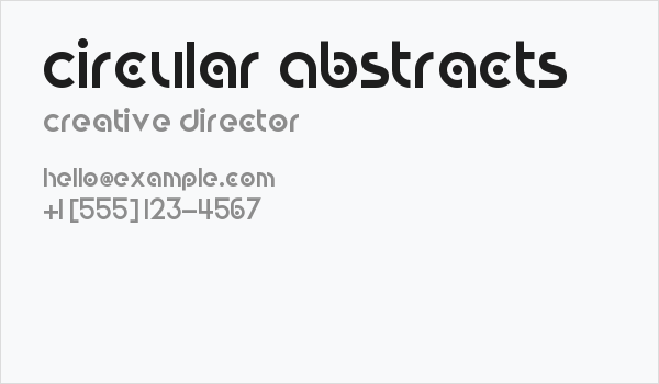 Circular Abstracts Business Card