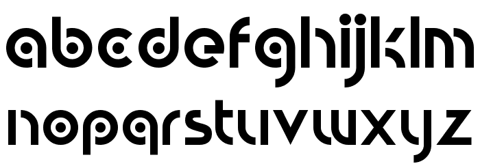 Circular Abstracts Font LOWERCASE