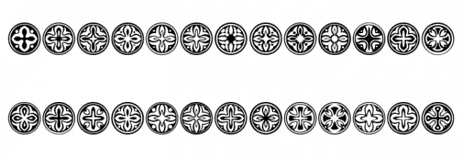 Circular Ornaments Regular Schriftart Groß