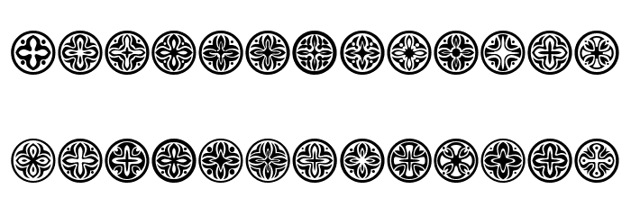 Circular Ornaments Regular Caratteri MINUSCOLO