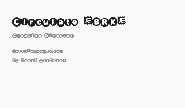 Circulate [BRK] Business Card