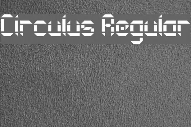 Circulus Regular Font examples