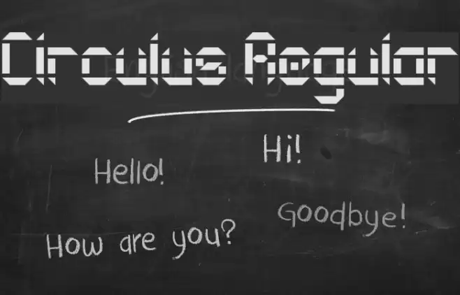Circulus Regular Font examples
