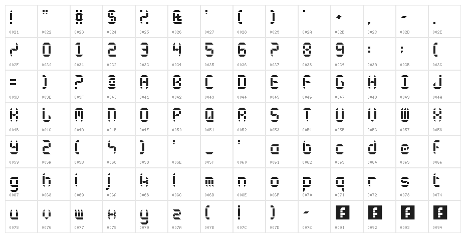 Circulus Regular Character Map