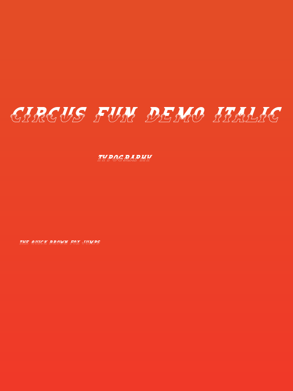 Circus Fun Demo Italic Poster