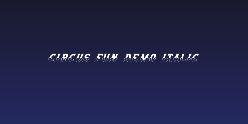 Circus Fun Demo Italic Social Header