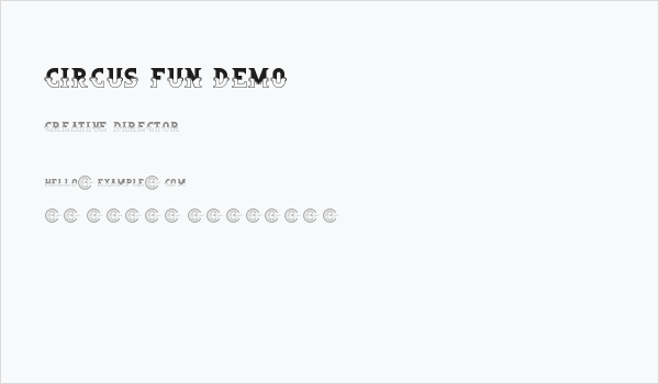 Circus Fun Demo Business Card