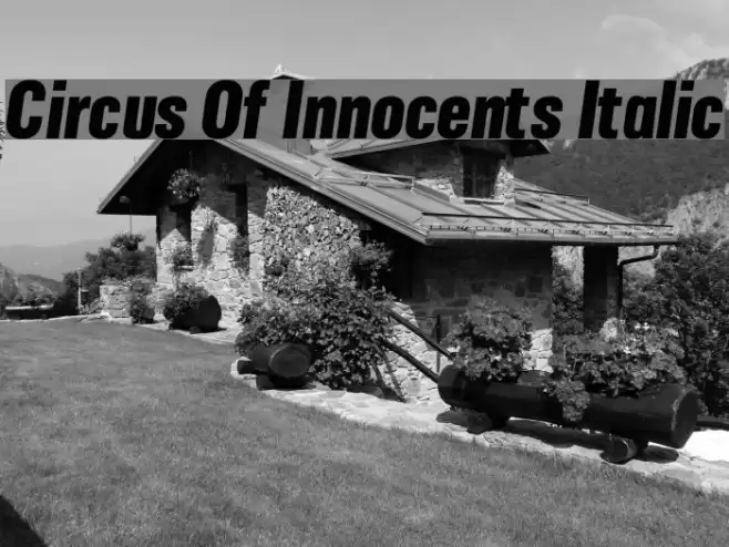 Circus Of Innocents Italic Font examples