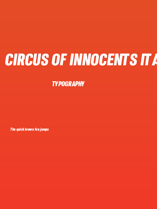 Circus Of Innocents Italic Poster