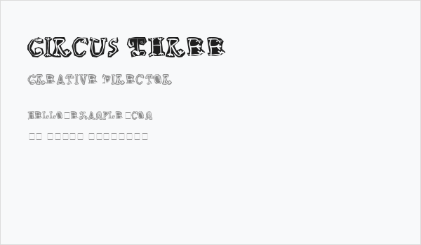 Circus Three Business Card