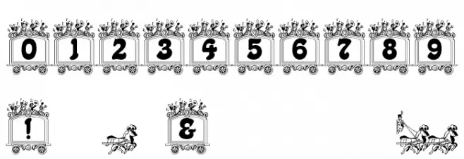 Circus train Шрифта ДРУГИЕ символов