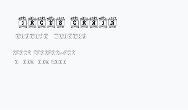 Circus train Business Card