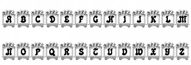 Circus train 字体 小写