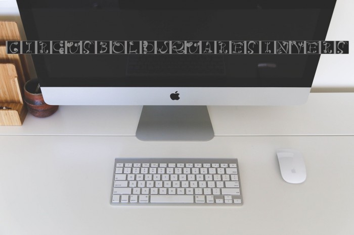 CircusBoldSquaresInvers Font examples