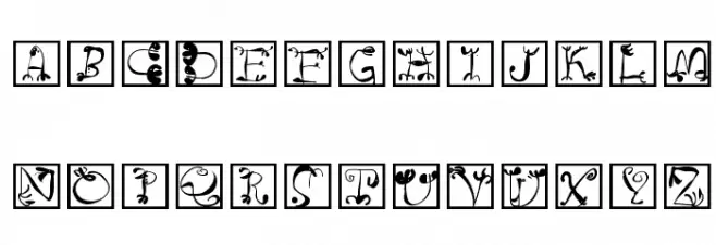 CircusBoldSquares フォント 小文字