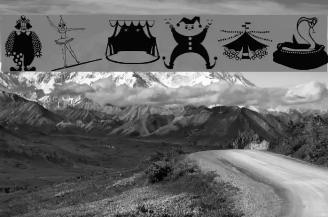 Circus Шрифта examples