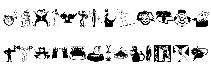 Circus Font LOWERCASE