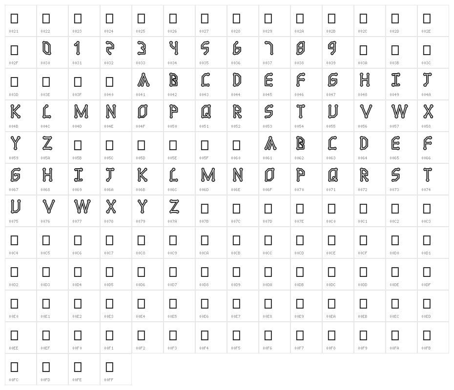 Cirquee Character Map
