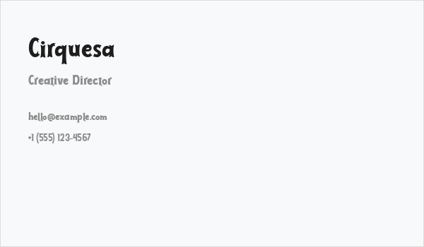 Cirquesa Business Card