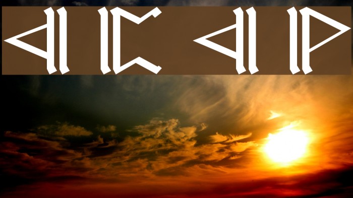 Cirth Erebor Caps 1 Font examples