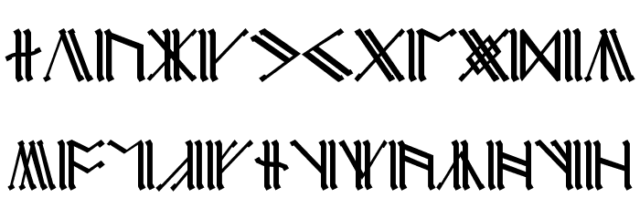 Cirth Erebor Caps 1 Font LOWERCASE