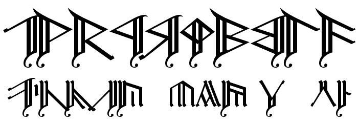 Cirth Erebor Caps 2 Font OTHER CHARS