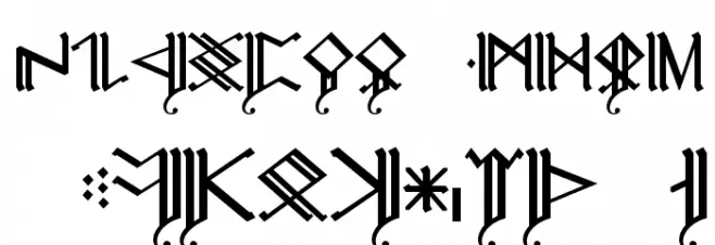 Cirth Erebor Caps 2 फ़ॉन्ट अपरकेस