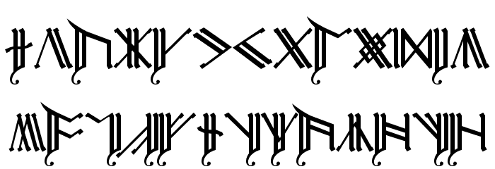 Cirth Erebor Caps 2 Font LOWERCASE