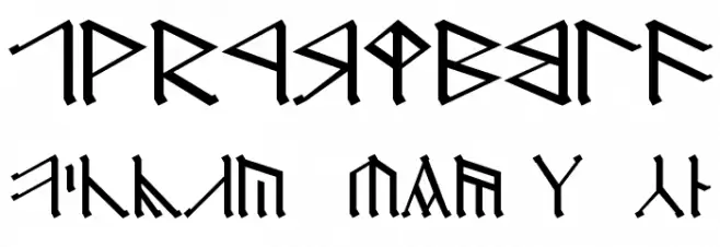 Cirth Erebor Caps Font OTHER CHARS